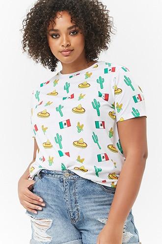 Forever21 Plus Size Sombrero Print Tee