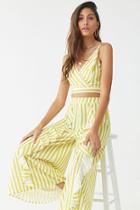 Forever21 Striped Cropped Cami & Culottes Set