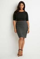 Forever21 Plus Pinstriped Pencil Skirt