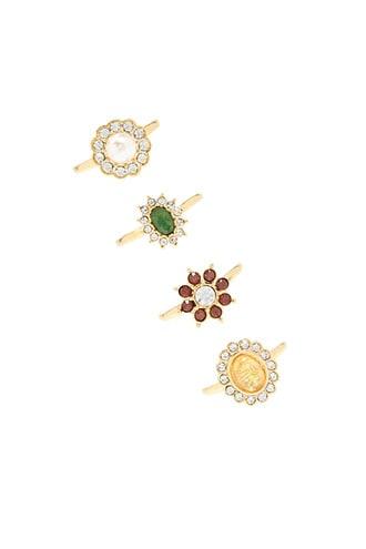 Forever21 Assorted Rhinestone-embellished Stackable Ring Set