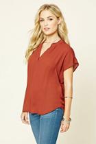 Forever21 Contemporary Batwing V-neck Top