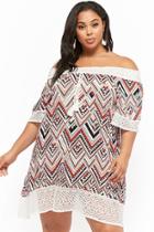 Forever21 Plus Size Geo Print Off-the-shoulder Dress
