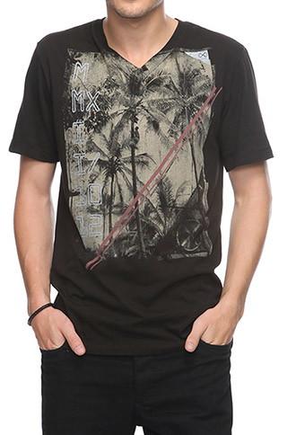 21 Men Palm Tree Stripes Tee