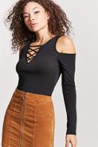 Forever21 Open-shoulder Cutout Top