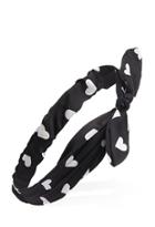 Forever21 Heart Print Bow Headwrap