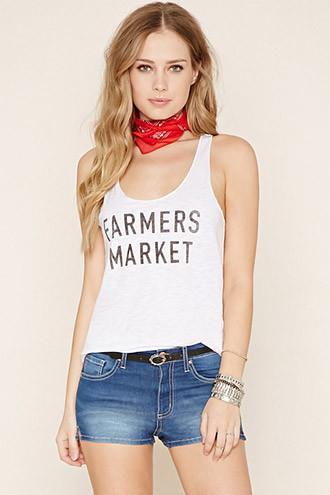 Forever21 Women's  Farmers Market Graphic Tank