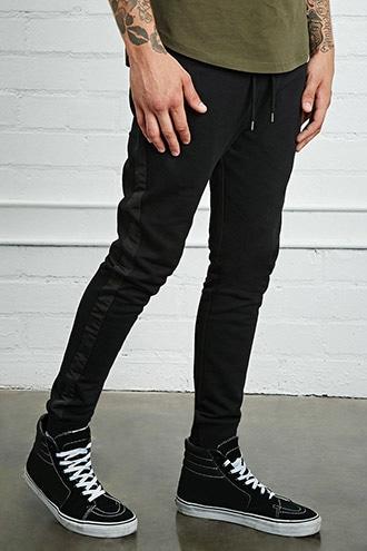 21 Men Men's  Contrast Drawstring Sweatpants