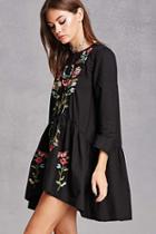 Forever21 Floral Embroidered Tunic