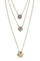Forever21 Layered Ornate Pendant Necklace