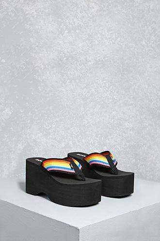 Forever21 Rocket Dog Rainbow Platform Sandals