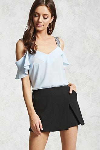 Forever21 Textured Crossover Skort