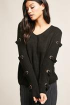 Forever21 Sweater-knit Grommet Top
