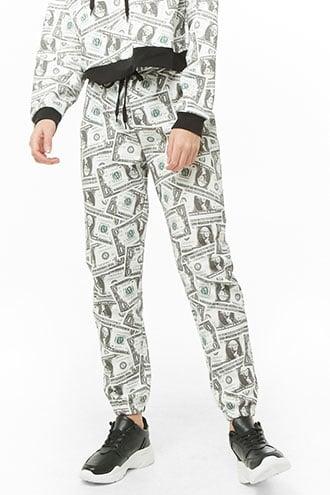 Forever21 Dollar Bill Graphic Joggers