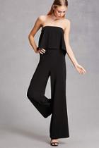 Forever21 Strapless Flounce Jumpsuit