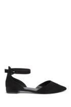 Forever21 Faux Suede Buckle-strap Flats