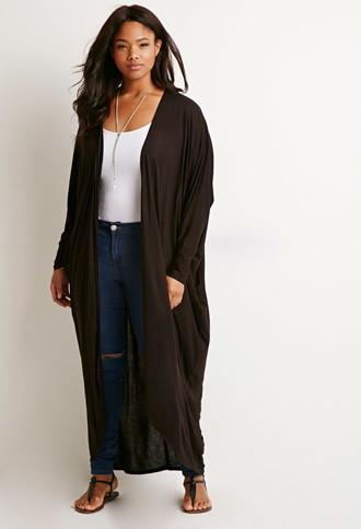 Forever21 Plus Maxi Dolman Cardigan