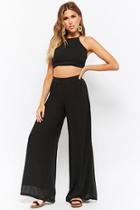 Forever21 Tie-back Crop Cami & Palazzo Pants Set