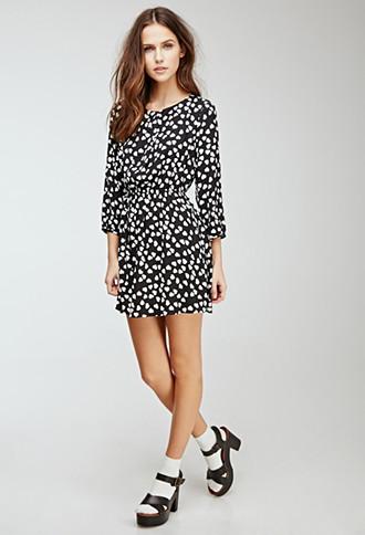 Forever21 Heart Print Sheath Dress