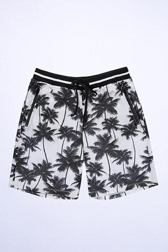 Forever21 Palm Tree Jersey Mesh Shorts