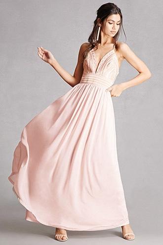 Forever21 Soieblu Metallic Maxi Dress