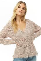 Forever21 Feathered Open-knit Cardigan