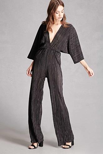 Forever21 Pleated Palazzo Jumpsuit