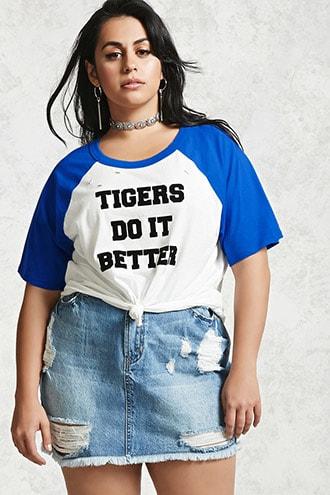 Forever21 Plus Size Graphic Raglan Tee