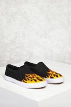 Forever21 Flame Graphic Slip-on Sneakers