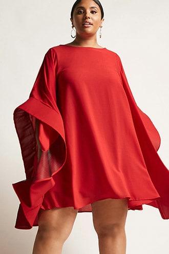 Forever21 Plus Size Angel-sleeve Dress
