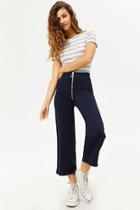Forever21 High-waist Zip-front Capri Jeans