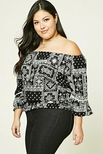 Forever21 Plus Size Bandana Print Top