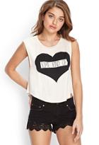 Forever21 Women's  Soft Knit Love Muscle Tee