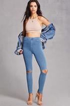 Forever21 High-rise Denim Leggings
