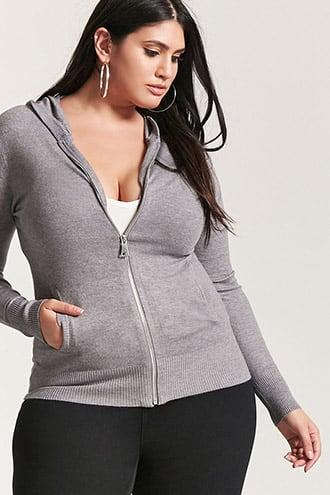 Forever21 Plus Size Sweater-knit Hoodie