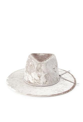 Forever21 Velvet Wide-brim Fedora (grey)