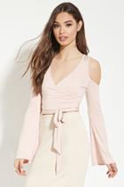 Forever21 Women's  Belted Surplice Top