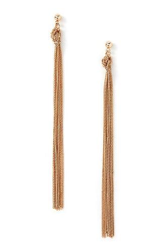 Forever21 Knotted Chain Duster Earrings