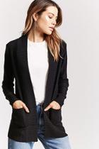 Forever21 Longline Knit Open-front Cardigan