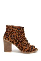 Forever21 Slouchy Faux Suede Leopard Booties