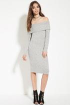 Forever21 Women's  Off-the-shoulder Midi Dress