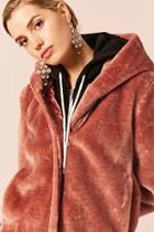 Forever21 Pull-ring Faux Fur Jacket
