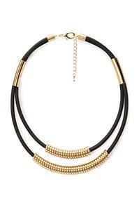 Forever21 Beaded Double Cord Necklace