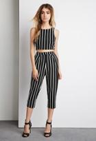 Forever21 Striped High-waisted Capris