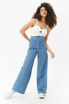 Forever21 High-rise Wide-leg Jeans
