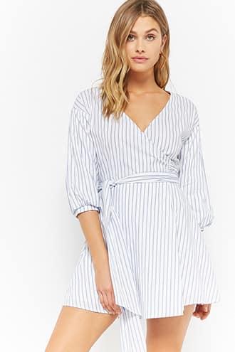 Forever21 Striped Wrap Dress