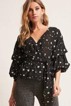 Forever21 Star Graphic Mock Wrap Top
