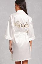 Forever21 Pretty Robes Satin Bride Robe