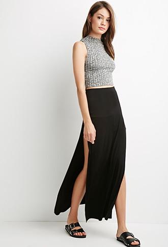 Forever21 Layered M-slit Maxi Skirt