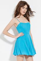 Forever21 Women's  Aqua Cutout-back Cami Dress