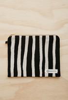 Forever21 Half United Striped Zipper Pouch